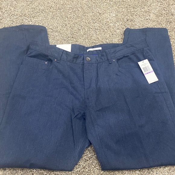 NWT Calvin Klein Slim Fit Men's Jeans 38 x 30 409006X Cadet Navy 497 Flat Front - Picture 3 of 9